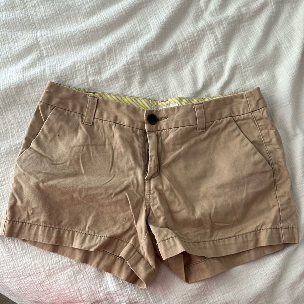 💛 bundle for $3- Light Khaki Cargo Shorts with Relaxed Fit and Flat Waistband